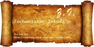 Zechmeister István névjegykártya